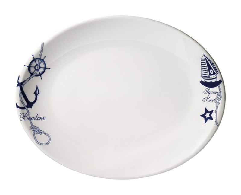 Bonna Porselen Navy Oval Tabak